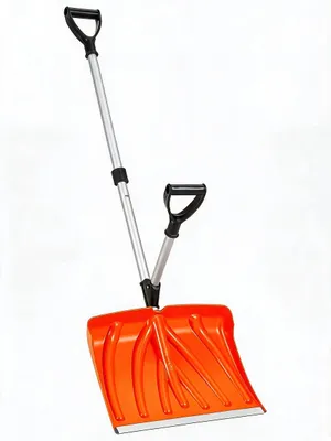 Productafbeelding van Sneeuwschuiver - Sneeuwschop - Lichtgewicht - Aluminiumsteel - 45 x 10 x 135,5 cm - 1,62 kg - Oranje