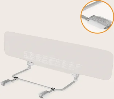 Produktbild von Lionelo Bettschutzgitter LORA XL Set, Einfach und intuitiv zu montieren, Kompakte Größe, 2 Sicherheitsgurte, Neigungsverstellung - Beige