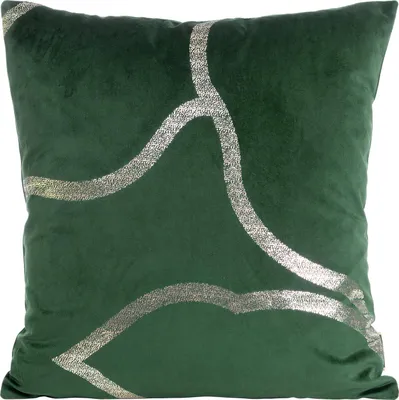Immagine prodotto di EUROFIRANY | Copricuscino decorativo - 45 x 45 cm - Copricuscino verde scuro - Design elegante