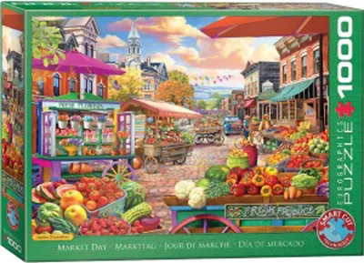 Produktbild von 1000 Teile Puzzle Main Street Market Day Markttag