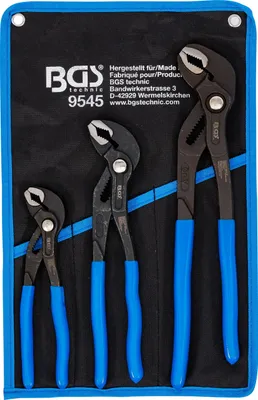 Immagine prodotto di BGS 9545 Set di pinze per pompe dell'acqua bloccabili 175 / 240 / 300 mm Chiave per tubi in 3 pezzi