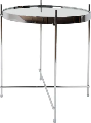 Produktbild von Zuiver Cupid Beistelltisch Rund 43 cm Glas/ Metall Silber