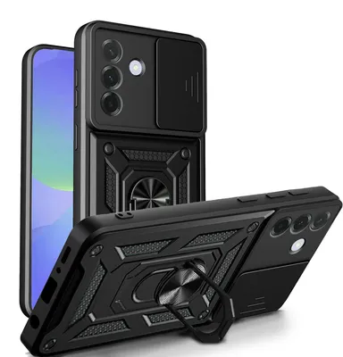 Produktbild von Outdoor Panzer Hülle für Samsung Galaxy A57 mit Kameraschutz Ringhalter Bumper Schwarz