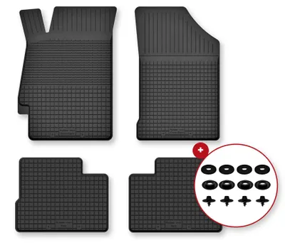 Imagen del producto de Alfombrillas de goma para Mazda 6 I GG / GY 2002-2007 (familiar/sedán/liftback) – juego de 4 piezas, negras, a medida – Wielganizator Semi-Universal
