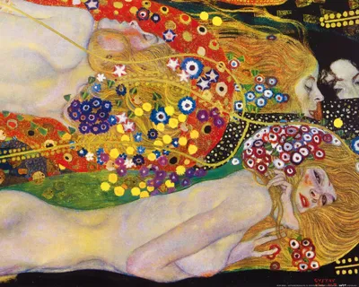 Produktbild von Gustav Klimt Kunstdruck Bild - Wasserschlangen II, 1904-1907 (40 x 50 cm)