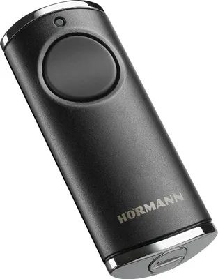 Produktbild von Hörmann Handsender HS1 868-BS, 1-Befehl, chrom schwarz, 868 MHz, BiSecur