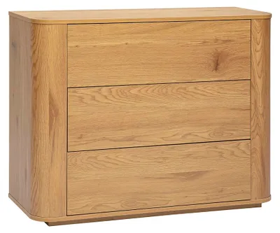 Produktbild von Miliboo - Kommode helles Holz-Finish Eiche 3 Schubladen L100 cm NEGAN