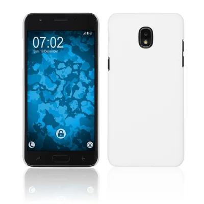 Produktbild von PhoneNatic Case kompatibel mit Samsung Galaxy J3 (2018) - Hülle weiß gummiert Hard-case Cover