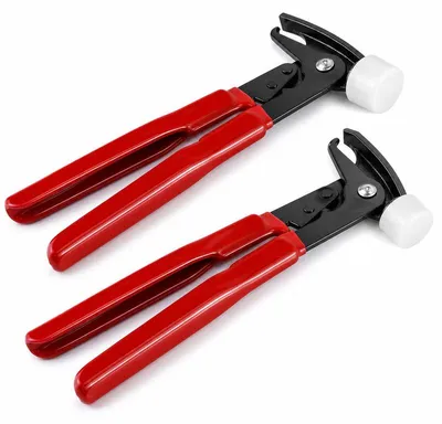 Produktbild von Auswuchtzange 2er Set, Wuchtgewichtzange mit Hammer-, Klemm- und Crimpfunktion, für Radgewichte an PKW, SUV, LKW und ATV, rot