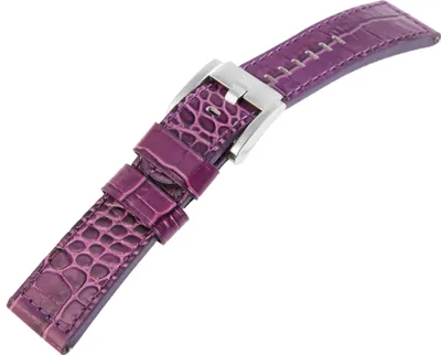 Produktbild von TW-Steel Echtleder-Uhrenarmband, lila, 22 mm