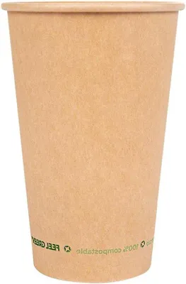 Immagine prodotto di Famanu, bicchieri di carta, confezione da 50 pezzi, senza plastica, capacità 660 ml, color marrone