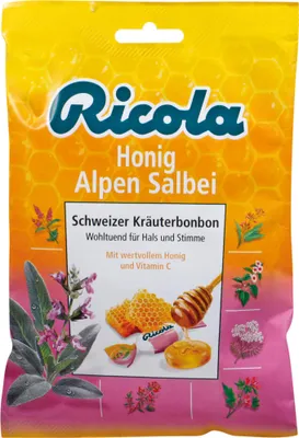 Produktbild von Ricola Honig Alpen Salbei Schweizer Kräuterbonbon, 75 g Bonbons
