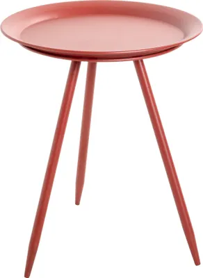 Produktbild von HAKU Beistelltisch rot - Metall, B/H/T: 38x47x38 cm