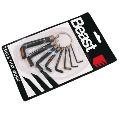 Produktbild von Innensechskant Schlüsselsatz Schlüsselring 8er Set metrisch 2-10mm