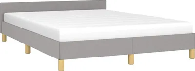 Produktbild von vidaXL Bettgestell ohne Matratze Hellgrau 140x190 cm Stoff