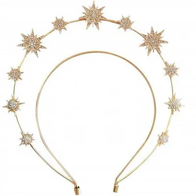 Produktbild von Haarschmuck mit Glitzerndem Stern für Frauen und Mädchen, Sonnenschein-Mondsterne-Kostüm