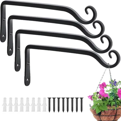 Immagine prodotto di 4 supporti per piante da esterno, colore nero