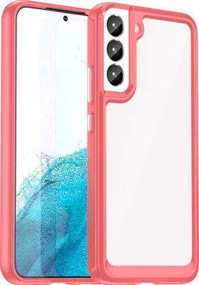 Produktbild von Mobigear Crystal  Samsung Galaxy S23 Plus Hülle Hardcase Backcover - Transparent / Rot