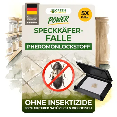 Produktbild von Speckkäfer Falle mit Pheromon-Lockstoff - 5x Fallen - umweltfreundlich Speckkäfer bekämpfen, Chemiefreie Speckkäferfalle, die giftfrei Pheromonfalle