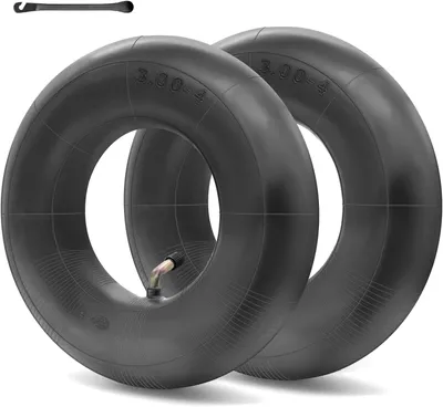 Imagen del producto de 2 cámaras de aire para bicicleta, tamaño 3.00-4, 260x85 mm, con válvula TR87, para carritos de mano