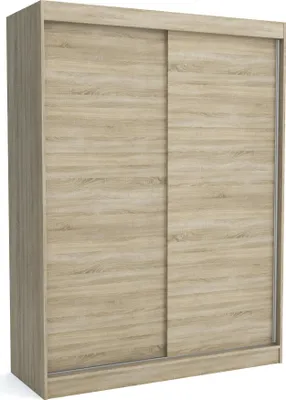 Produktbild von Brent - Kleiderschrank Schiebetüren Emily, Schlafzimmerschrank mit 1 Kleiderstange und Einlegeböden für Kleidung, 180x215x60 cm, Sonoma Eiche