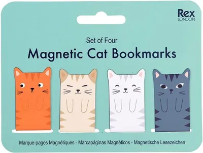 Produktbild von Lesezeichen Katze magnetisch 4 Stück