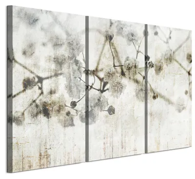 Produktbild von LUMASOUL Wandbilder 3er Set für Wohnzimmer Blumen 90x60 cm3-teiliges Leinwandbild für Schlafzimmer Flur Büro und Küche