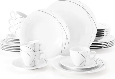 Produktbild von Seltmann Weiden 4003106947541, 6 Person(en), Porzellan, Weiß, 28 cm, 23 cm, 30 Stück(e)