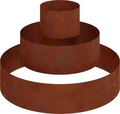 Image de vidaXL Jardinière de jardin Marron 90 x 90 x 20 cm Acier résistant aux intempéries