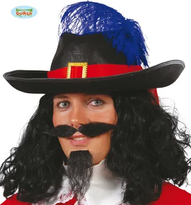 Immagine prodotto di cappello da moschettiere nero per uomo