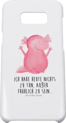 Produktbild von Mr. & Mrs. Panda Samsung Galaxy S8 plus Handyhülle  Axolotl Hurra - Weiß - Geschenk, Zufriedenheit, Hülle, Spaß, Motivation, Cover, Handycover, Handy