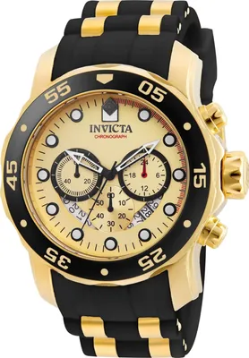 Obrázok produktu pre Invicta Pro Diver - SCUBA 17566 Pánske Hodinky - Quartz Hnutie - Nerezová Oceľ so Zlatým Ciferníkom - 48 mm