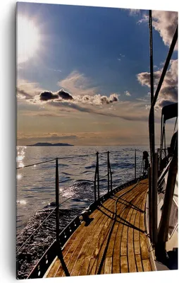 Produktbild von Bild auf Leinwand - Leinwandbild - Einteilig - Kroatien Yacht Segeln Segelboot - 80x120cm - Wand Bild - Wandbilder - Leinwanddruck - Wanddekoration - Leinwand bilder - Wandbild - PA80x120-0426