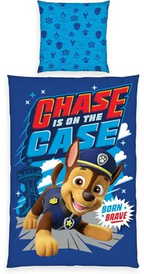 Produktbild von HERDING Paw Patrol Bettwäsche-Set ‘Chase’ – 135×200 cm, Linon, Deckenbezug im Lieferumfang enthalten, Kissenbezug enthalten