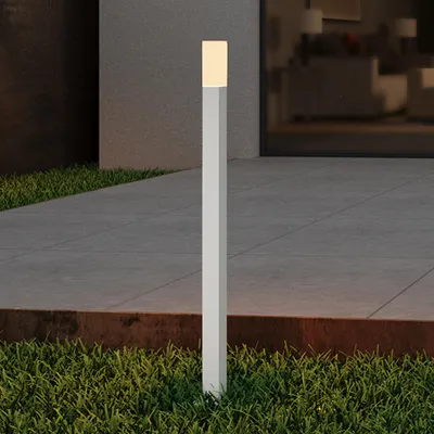 Image de doporro Lampe LED sur Pied Extérieure 3W avec LED Lampe Jardin Étanche IP65 3000K Light Extérieure Blanc 80cm Design Deus Lumina