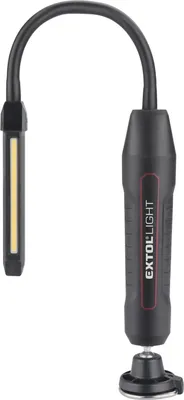 Zdjęcie produktu dla EXTOL LIGHT Lampa montażowa, elastyczna lampa robocza ładowana przez USB, 500lm COB + 140lm LED