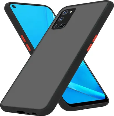 Obrázek produktu pro Cadorabo pouzdro pro Oppo A92 v matné černé barvě hybridní ochranné pouzdro s TPU silikonem uvnitř a matným plastovým zadním krytem pouzdro na mobilní telefon