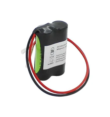 Produktbild von Notleuchtenakku NiMH 2,4V 1800mAh F1x2 Mignon mit 200mm Kabel 0,75mm²