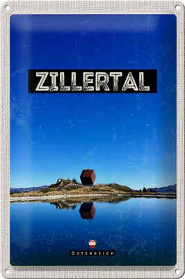 Produktbild von Blechschild Reise 20x30cm Zillertal Österreich Wanderung Wälder
