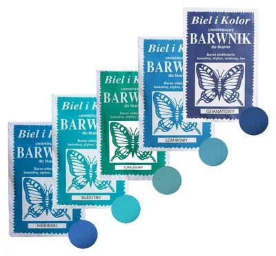 5 x 10g Batikfarbe Textilfarbe Stofffarbe Farbmix Blautöne