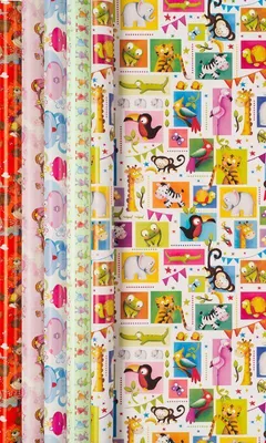 Produktbild von 25 Rollen Geschenkpapier 0,7 x 2 m Kids Ornament