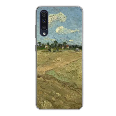 Produktbild von MuchoWow® Handyhülle Schutzhülle Hülle für Samsung Galaxy A50 Gepflügte Felder - Vincent van Gogh Silikon Softcase Handy Hülle - Mobiltelefonhülle