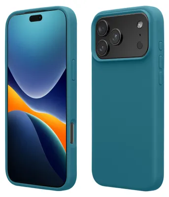 Produktbild von kwmobile Handyhülle für iPhone 17 Pro Hülle, für iPhone 17 Pro Case - Hülle Silikon - kabelloses Laden - Petrol matt