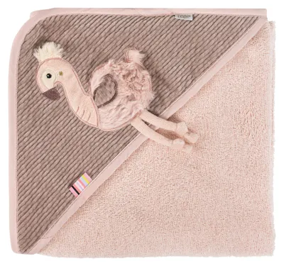 Produktbild von Kapuzenbadetuch Flamingo