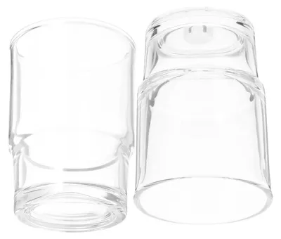 Produktbild von Zahnputzbecher Glas Transparent 2 Stück Badezimmer Becher für Zahnbürstenhalter und Mundhygiene Zubehör