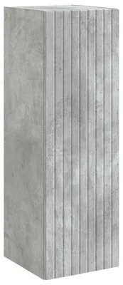 Image de Armoire de salle de bain murale vidaXL, gris béton, 33 x 34,5 x 100 cm