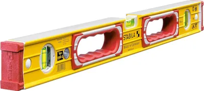 Produktbild von Stabila Type 196-2, Wasserwaage, 0,61 m, Rot, Gelb, 0,5 mm/m, Aluminium