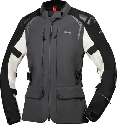 Produktbild von IXS Tourster STX 2.0 wasserdichte Damen Motorrad Textiljacke, hellgrau/dunkelgrau/schwarz, L