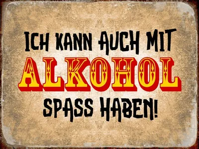 Produktbild von vianmo Holzschild 30x40 cm Alkohol ich kann auch Spass haben