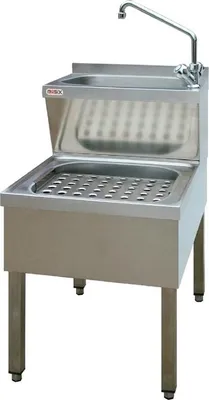 Produktbild von Basix Ausgussbecken aus Edelstahl mit herausnehmbaren Eimersieb und Mop-Schale